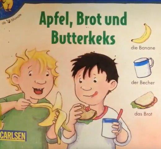 Apfel, Brot und Butterkeks