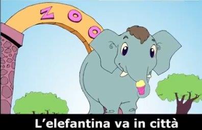 L elefantina va in citta